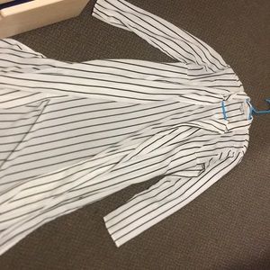 FashionNova Black & White Vertical Striped Duster